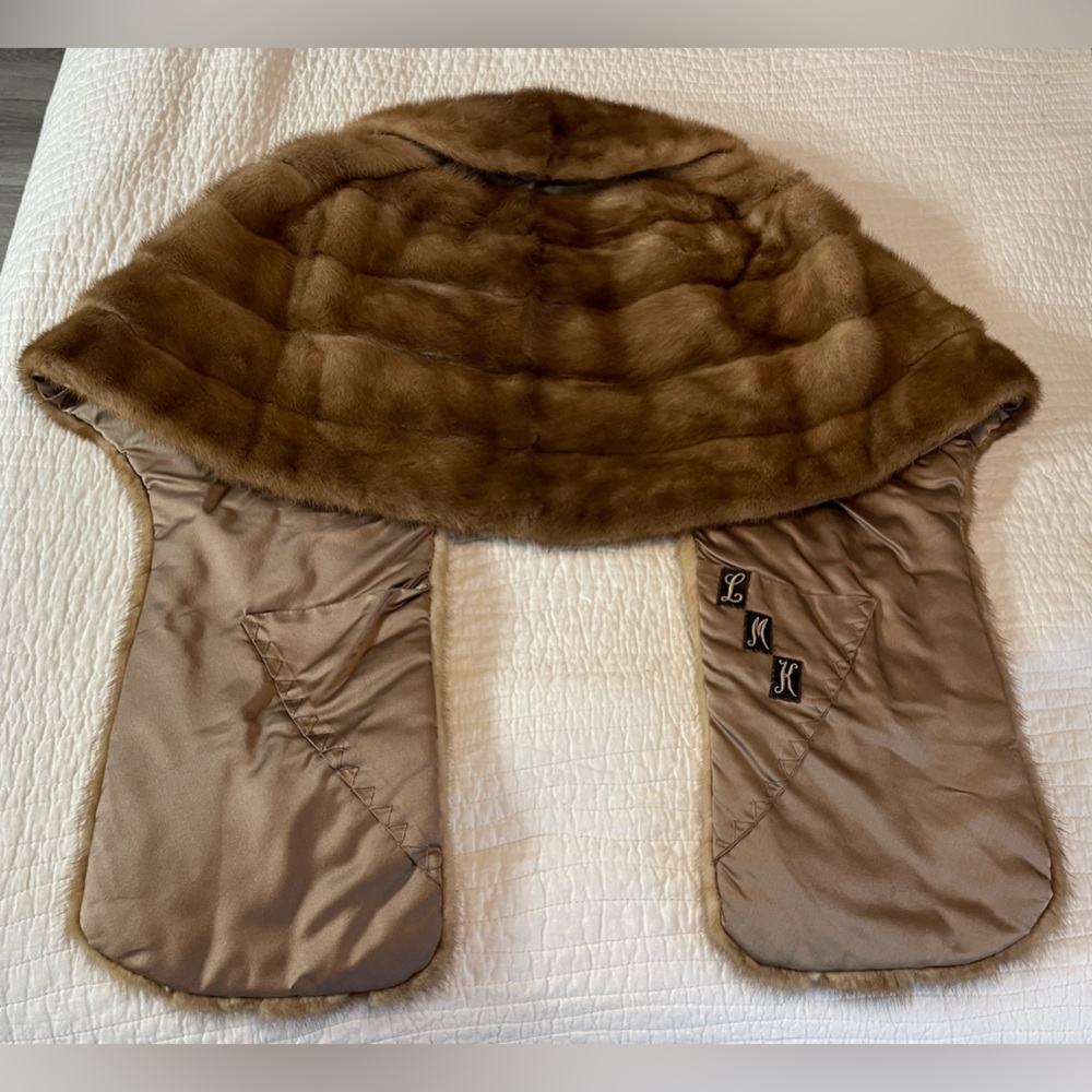Vintage Autumn Haze Emba Mink Stole - Picture 4 of 4